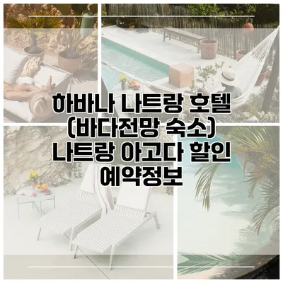 하바나 나트랑 호텔 (바다전망 숙소) 나트랑 아고다 할인 예약정보