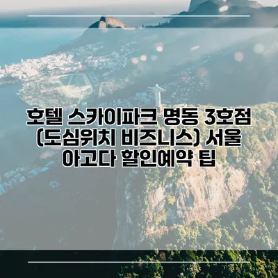 호텔 스카이파크 명동 3호점 (도심위치 비즈니스) 서울 아고다 할인예약 팁
