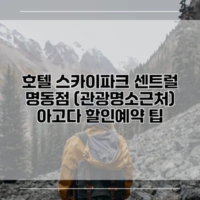 호텔 스카이파크 센트럴 명동점 (관광명소근처) 아고다 할인예약 팁