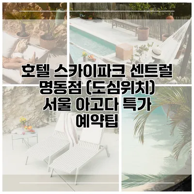호텔 스카이파크 센트럴 명동점 (도심위치) 서울 아고다 특가 예약팁