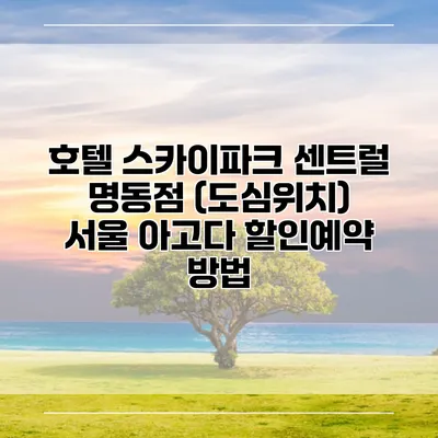 호텔 스카이파크 센트럴 명동점 (도심위치) 서울 아고다 할인예약 방법