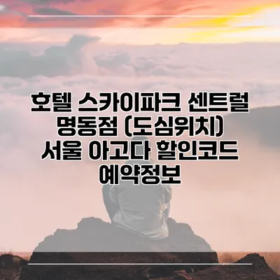 호텔 스카이파크 센트럴 명동점 (도심위치) 서울 아고다 할인코드 예약정보