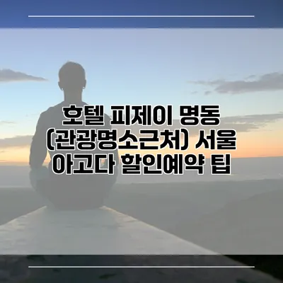 호텔 피제이 명동 (관광명소근처) 서울 아고다 할인예약 팁